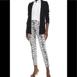 FRAME Ali cropped snake-print high-rise skinny jeans